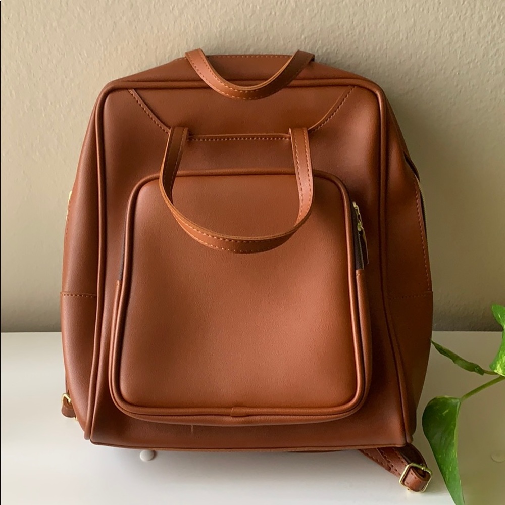 Caramel brown backpack